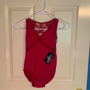 Suffolk women’s extra small red lace dance leotard *WITH TAGS*